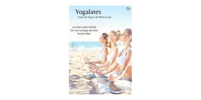 Yoga-lates sur la plage