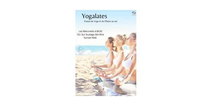 Yoga-lates sur la plage